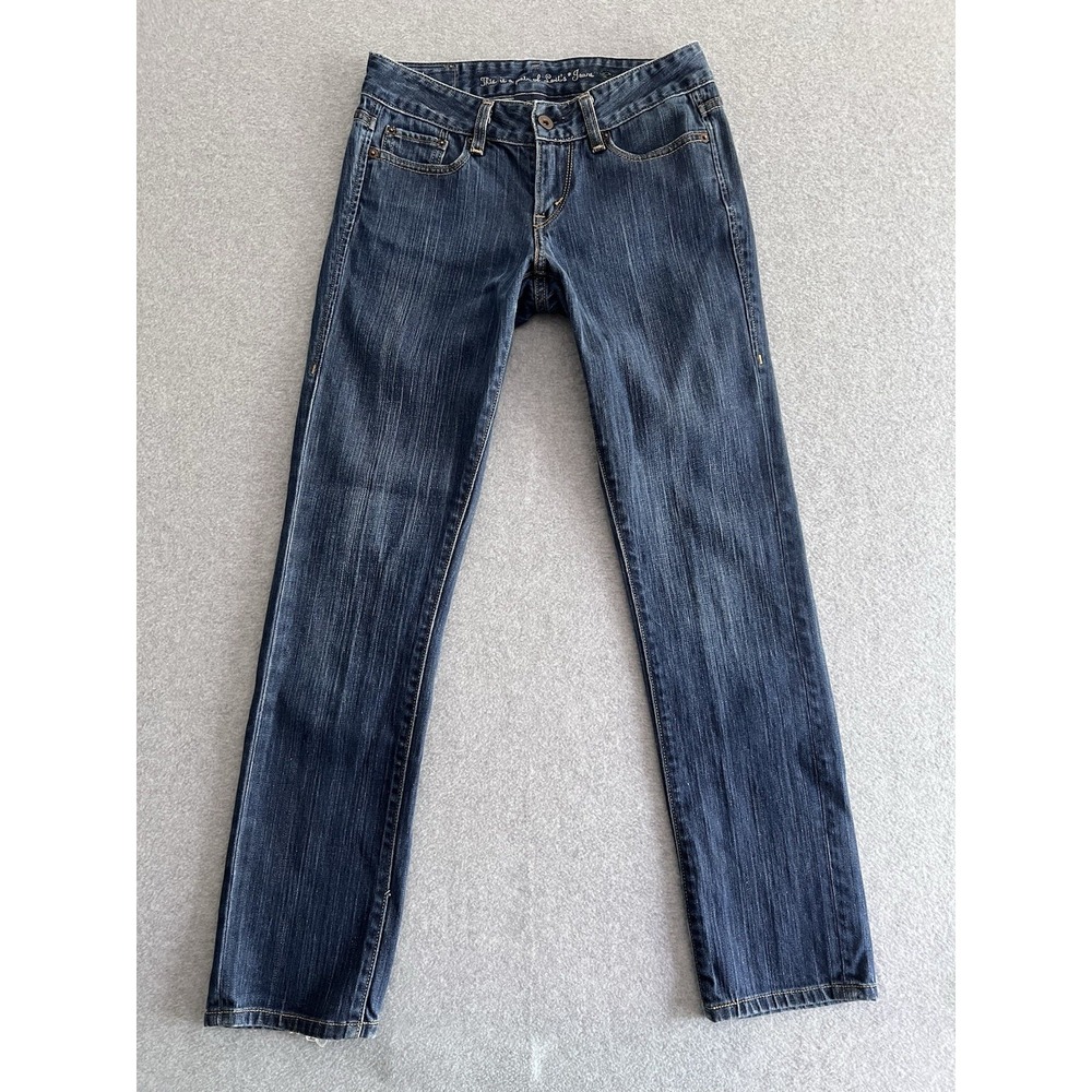 Levis Eco 552 Straight Jeans 0S/25 Medium Wash 2008 Y2K Vtg White Tab Green